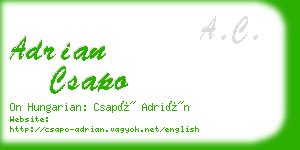 adrian csapo business card